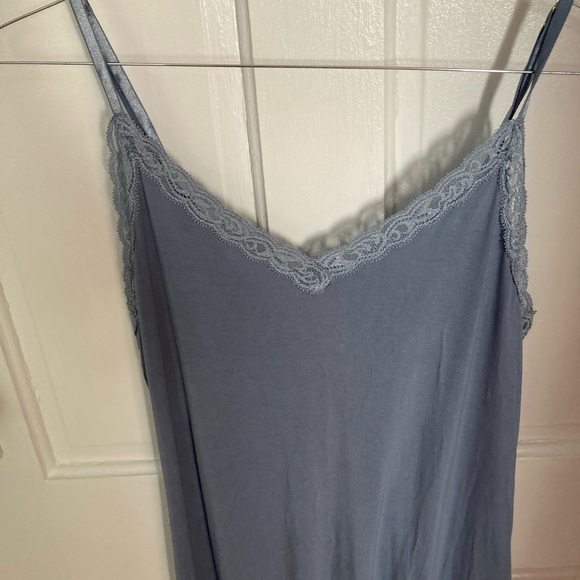 Natori Feathers Classic Chemise blue nightgown Medium - Picture 5 of 10